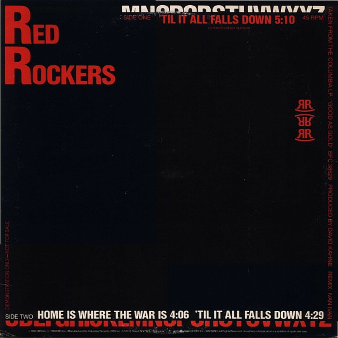 米12” Red Rockers Till It All Falls Down AS1732 Columbia /00250 エンタメ/ホビーのエンタメ その他(その他)の商品写真