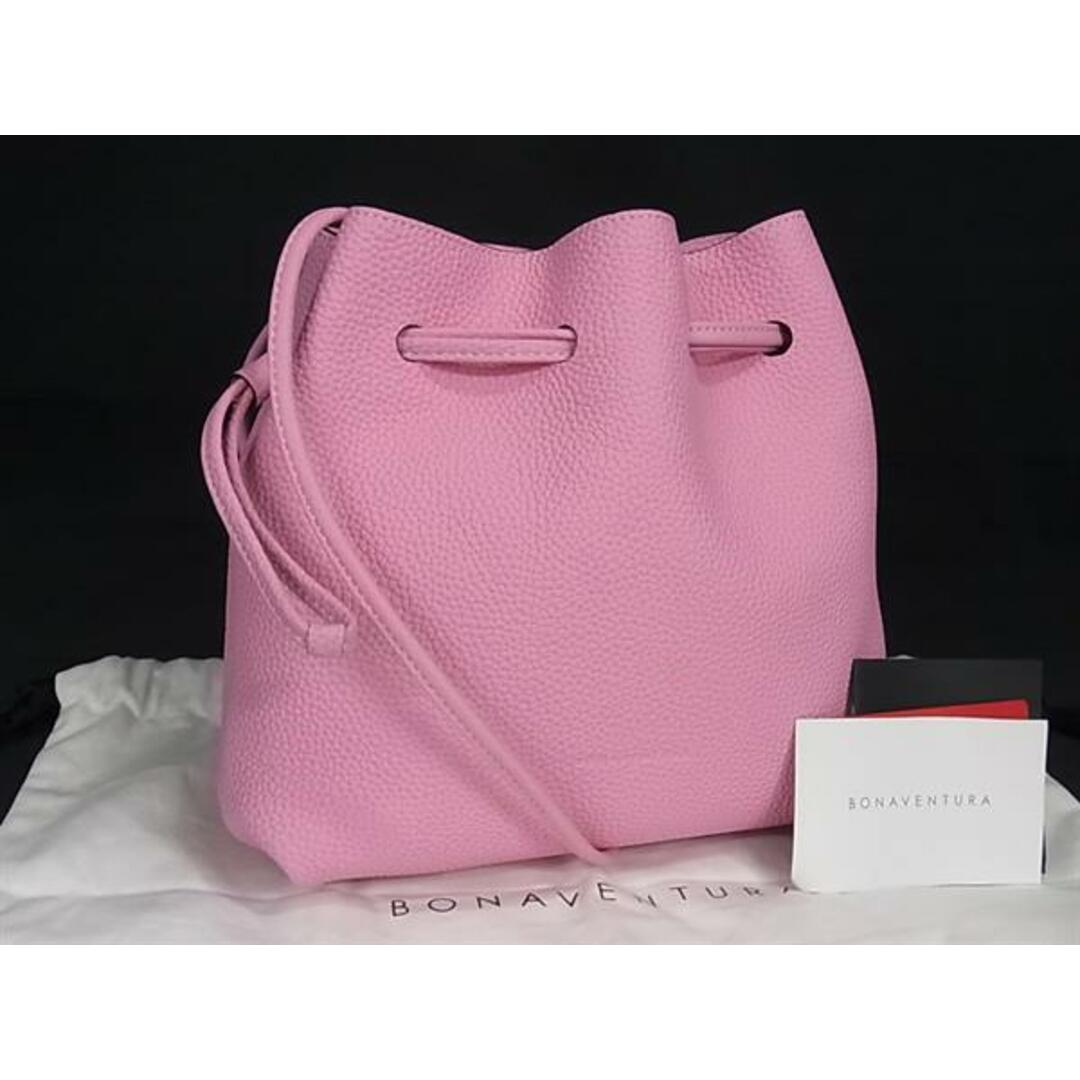 BONAVENTURA - ■新品■未使用■ BONAVENTURA ボナベンチュラ ノア レザー 巾着型 ショルダーバッグ クロスボディ レディース ピンク系 FN1686