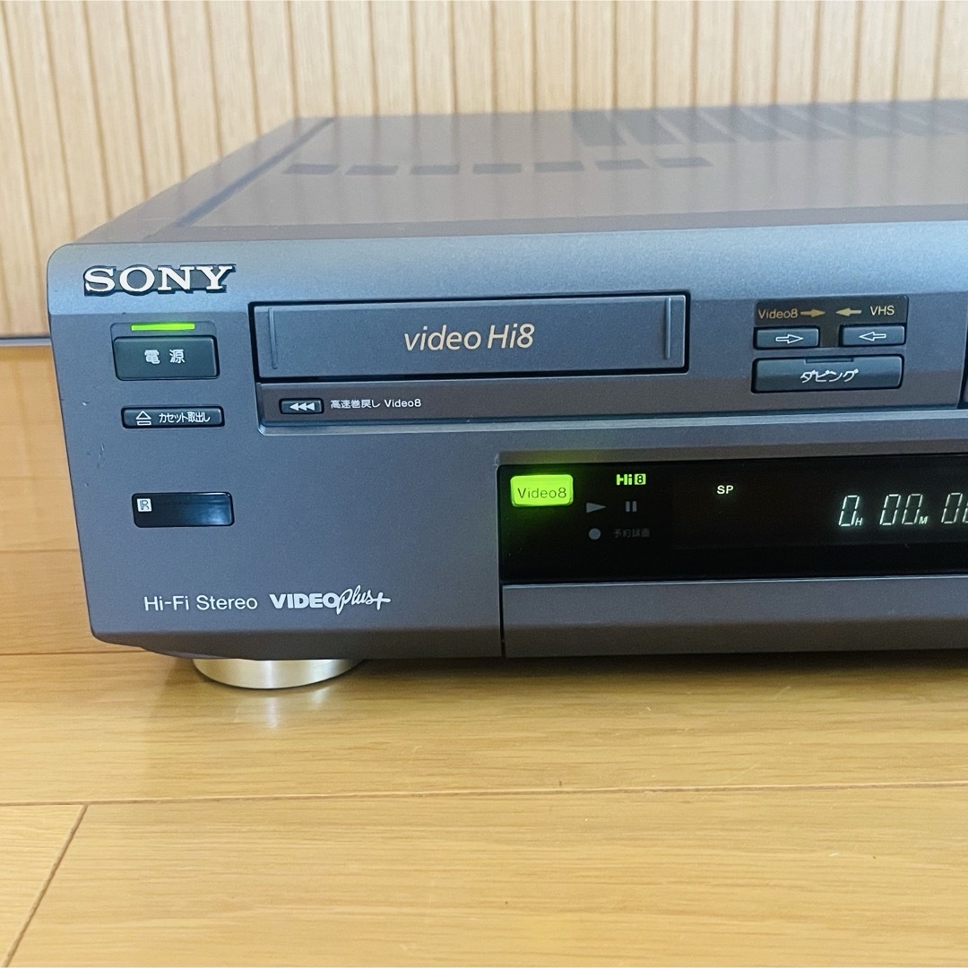 SONY - 【希少・純正リモコン付】ソニー Hi8+VHSビデオデッキ WV SONY - 【希少・純正リモコン付】ソニー Hi8+VHSビデオデッキ WV