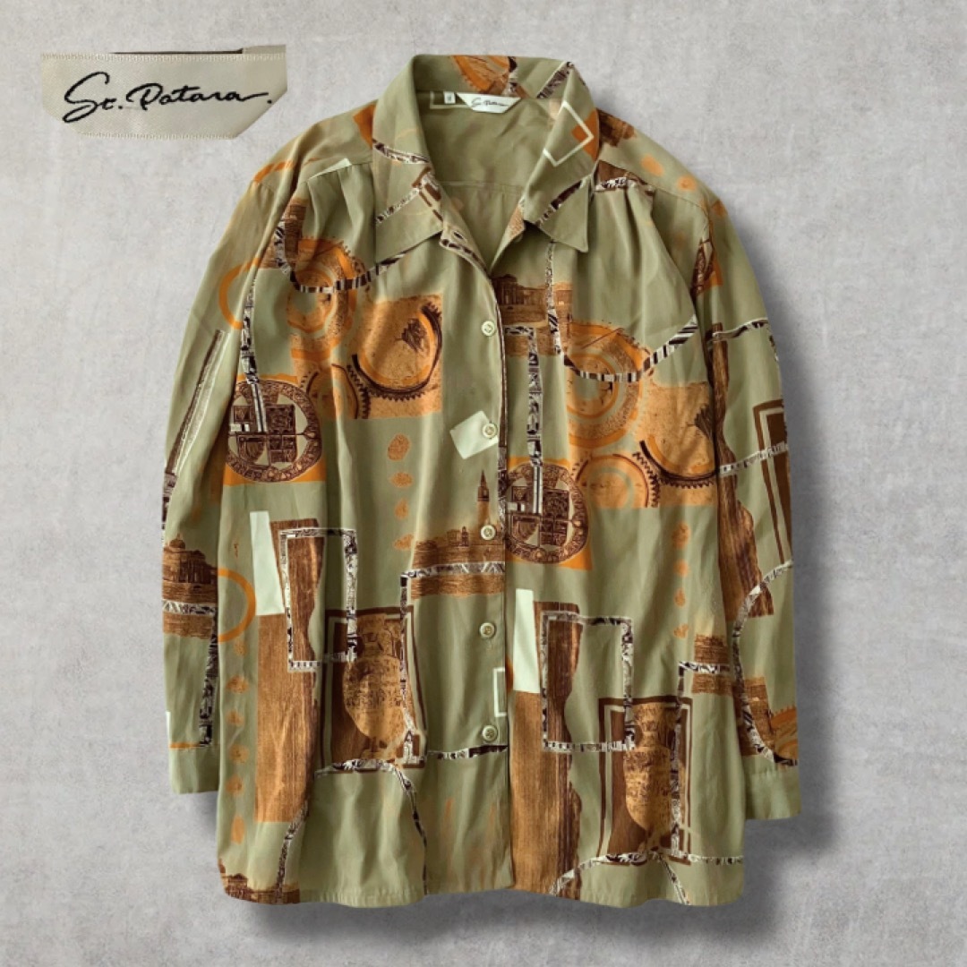 St.Patara】長袖シャツ レトロ ヴィンテージ y2k 個性派 St.Patara】長袖シャツ レトロ ヴィンテージ y2k 個性派