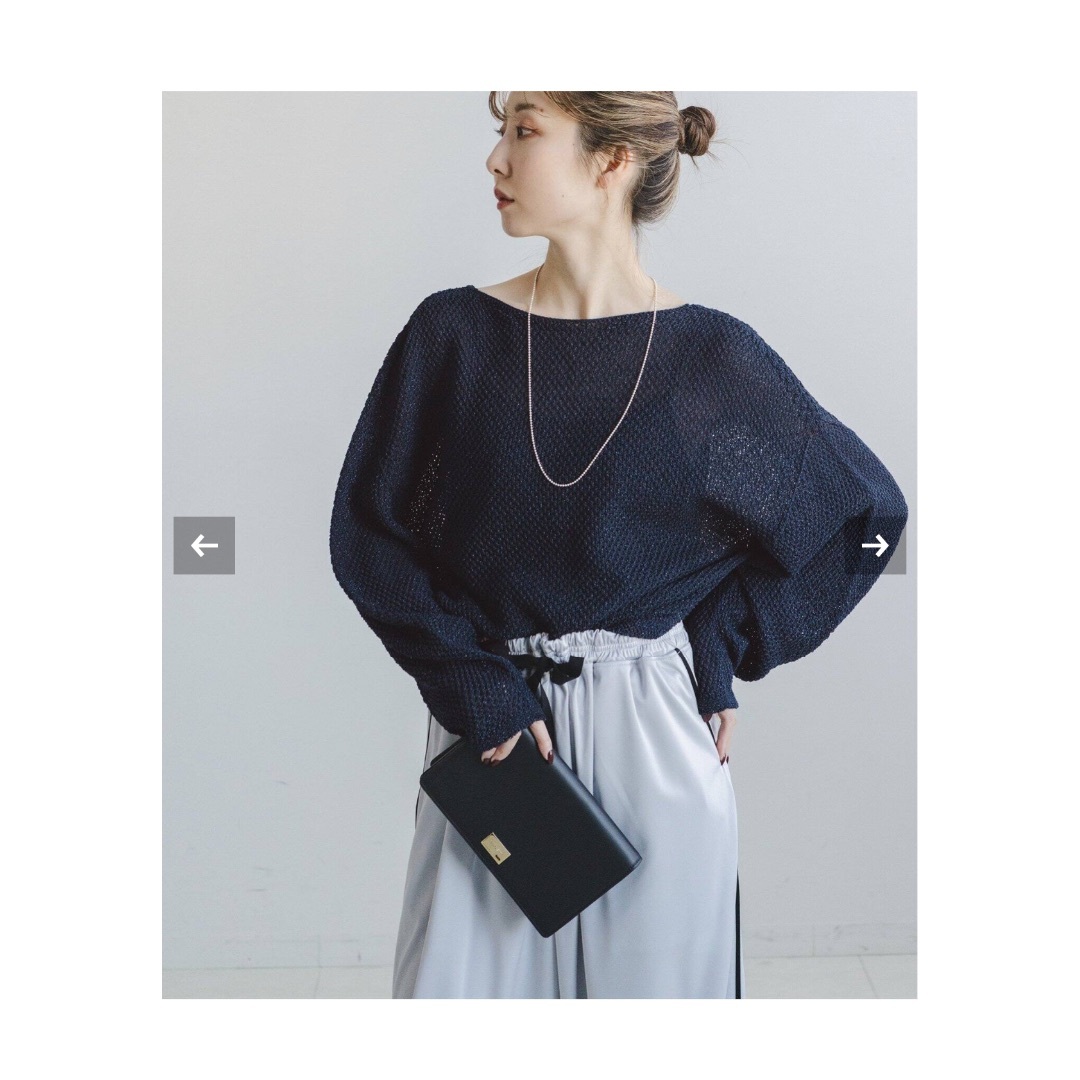 Spick and Span Noble - nobleペーパーヤーンカノコ BACK Vプルオーバー