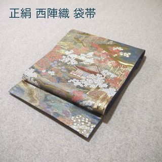平和屋本店□最高級 龍村平蔵製 六通柄 本袋帯 天竺祭馬錦 黒地 平和屋本店□最高級 龍村平蔵製 六通柄 本袋帯 天竺祭馬錦 黒地