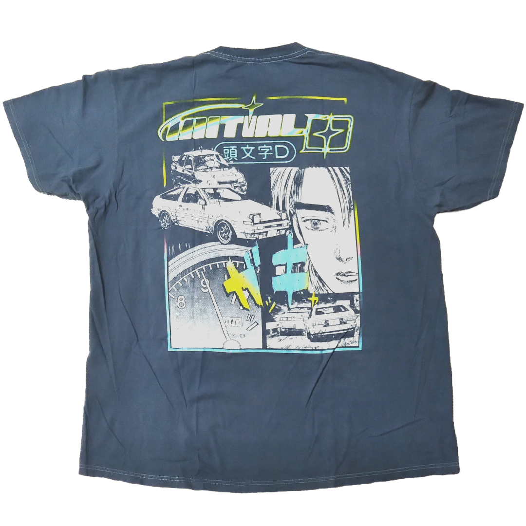 頭文字D Tシャツ ネイビー しげの秀一 海外オフィシャル 頭文字D Tシャツ XLサイズ ネイビー マンガT しげの秀一 海外公式 *