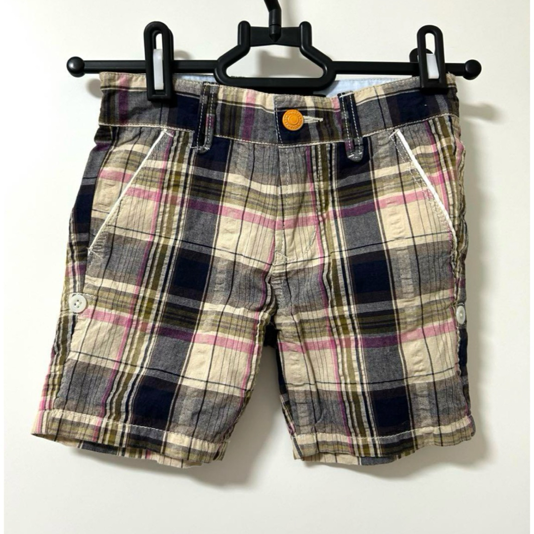 FITH(フィス)の新品タグ付き!Fith works フィス 半ズボン チェック柄 ハーフパンツ キッズ/ベビー/マタニティのキッズ服男の子用(90cm~)(パンツ/スパッツ)の商品写真