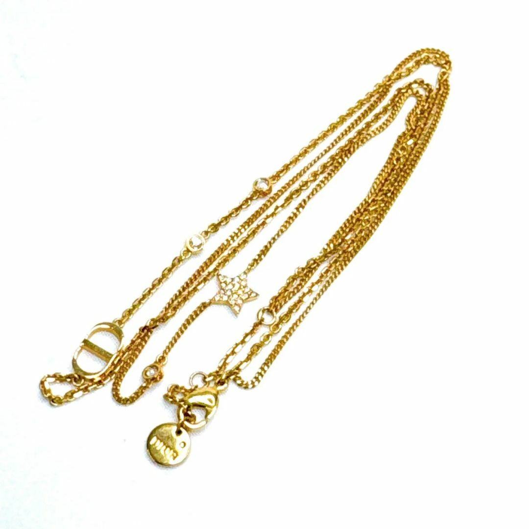 美品】Dior Petit CD ダブルネックレス 正規品 ゴールド