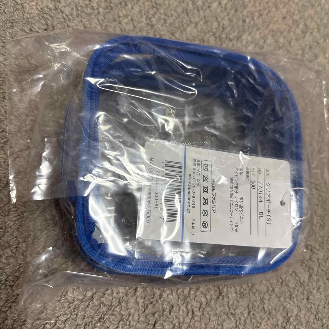 familiar(ファミリア)のファミリア familiar クリアポーチ ブルー レディースのファッション小物(ポーチ)の商品写真