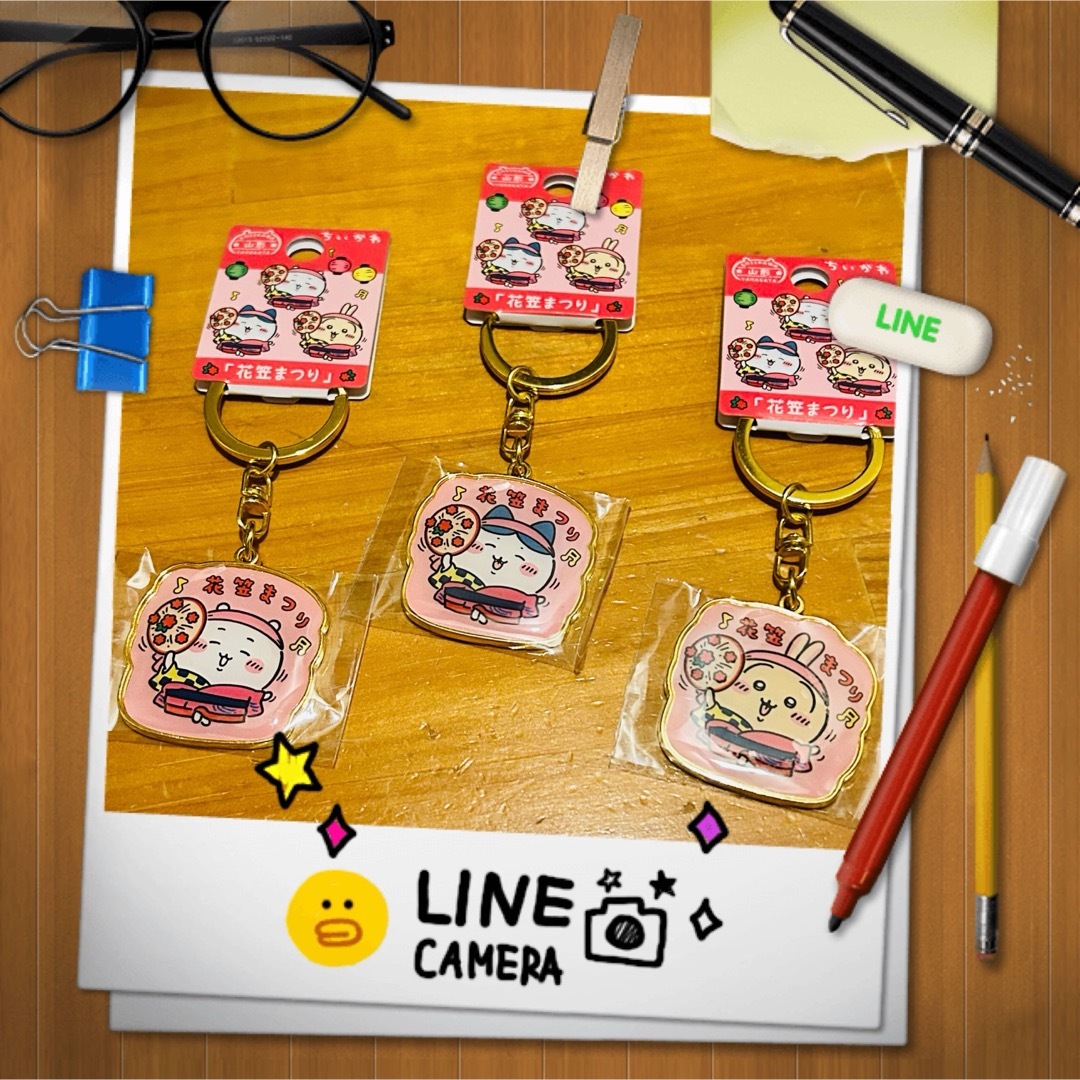 ちいかわ ご当地キーホルダー *花笠まつり🎵 エンタメ/ホビーのおもちゃ/ぬいぐるみ(キャラクターグッズ)の商品写真