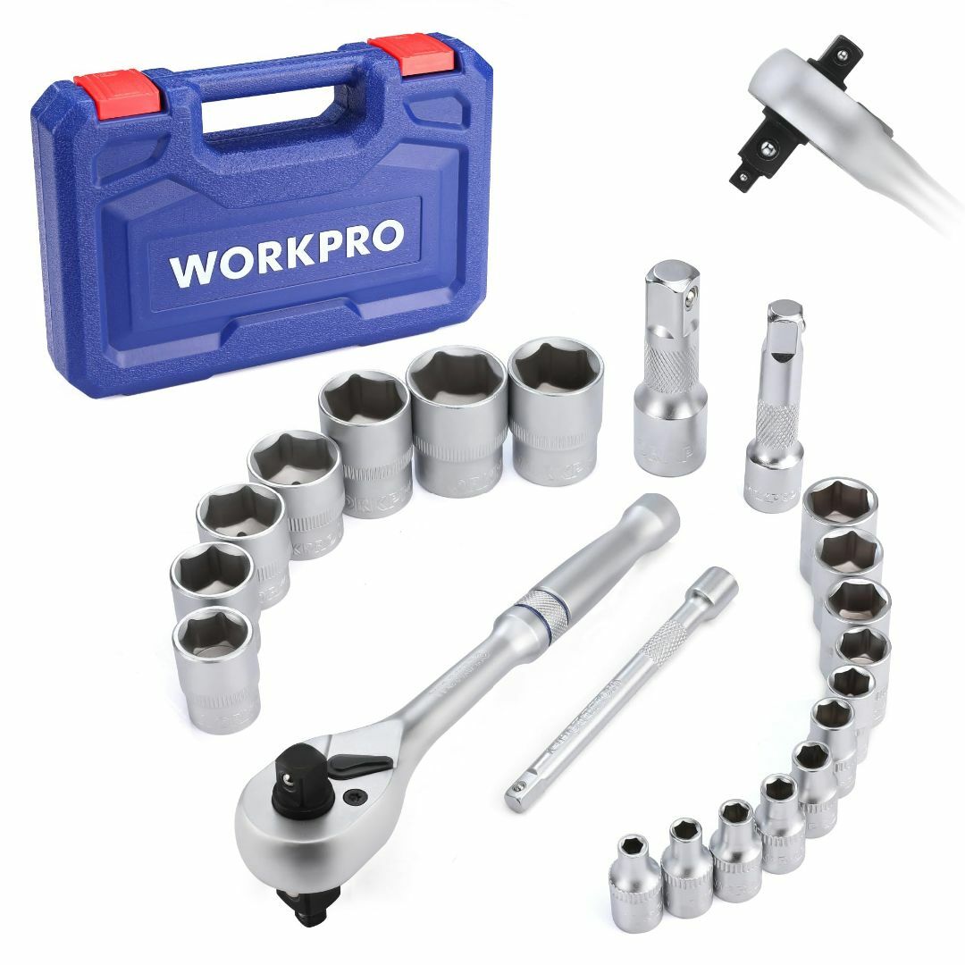 特価セール】WORKPRO ソケットレンチセット ガレージツール 特価セール】WORKPRO ソケットレンチセット ガレージツール