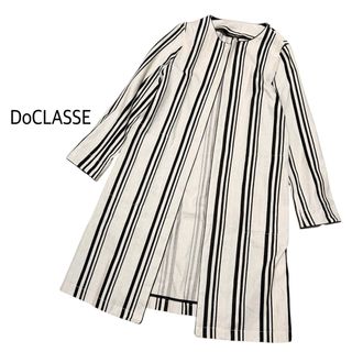 ドゥクラッセ(DoCLASSE)の未使用タグ付き DoCLASSE ドゥクラッセ ストライプ コート ジャケットS(スプリングコート)