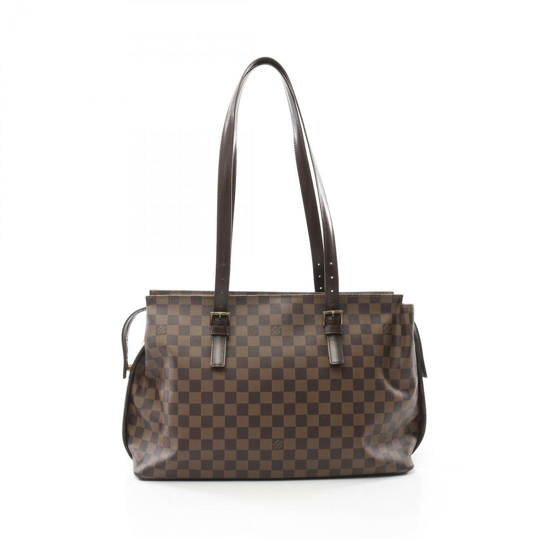 LOUIS VUITTON - ルイ・ヴィトン LOUIS VUITTON チェルシー トートバッグ バッグ PVCコーティングキャンバス レザー ダミエ レディース ブラウン系 N51119 【中古】