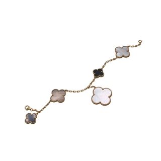 ヴァンクリーフアンドアーペル(Van Cleef & Arpels)の極美品 Van Cleef&Arpels ヴァンクリーフ&アーペル マジック アルハンブラ ブレスレット 5モチーフ 廃盤 VCARD78700 18k 17.1g ゴールド 中古 4b001288(ネックレス)