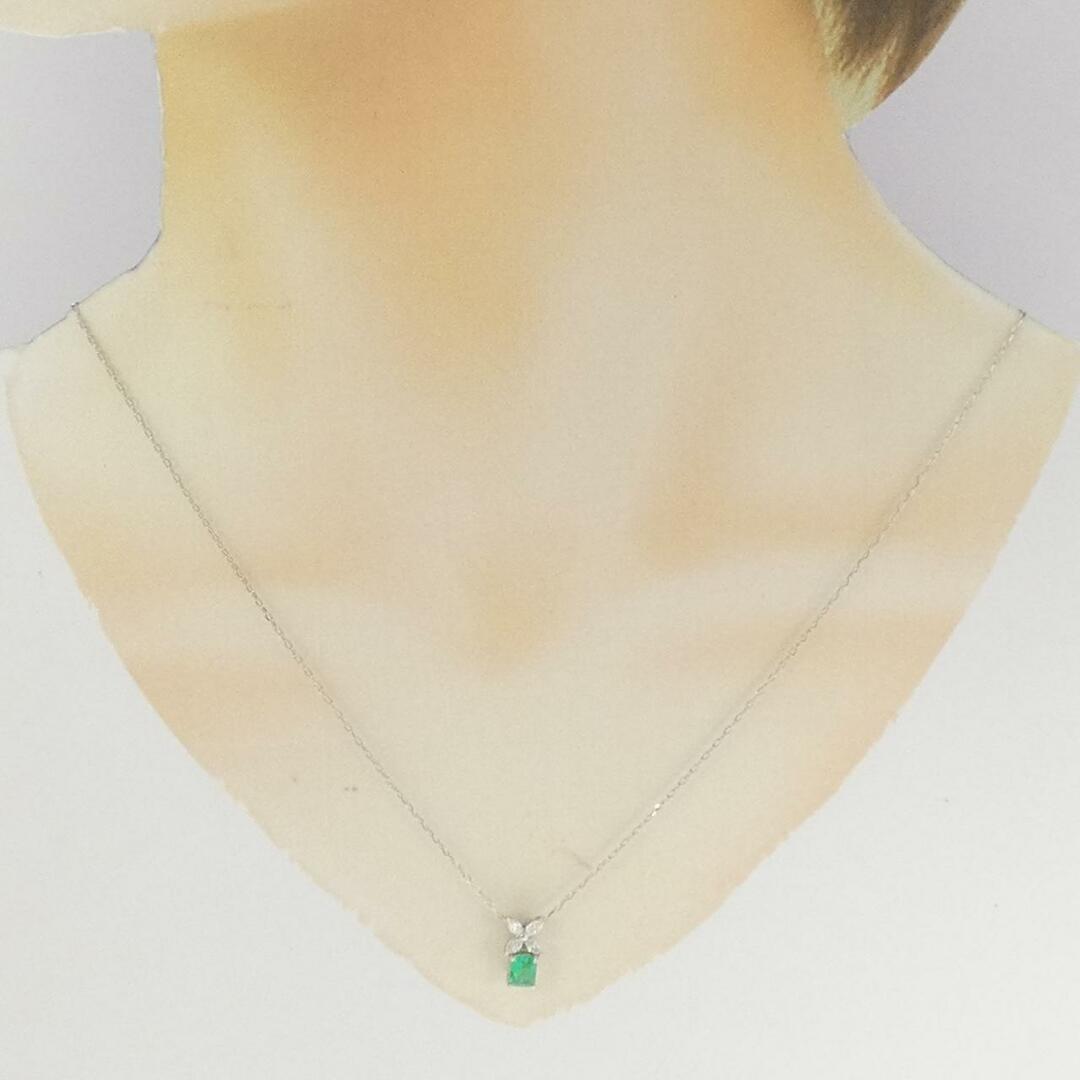 PT900/PT850 フラワー エメラルド ネックレス 0.46CTの通販 by PT900/PT850 フラワー エメラルド ネックレス 0.46CTの通販 by