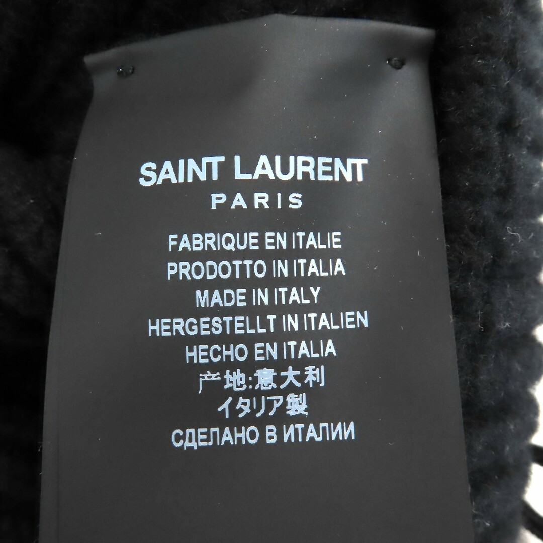 SAINT LAURENT(サンローラン)の美品△SAINT LAURENT PARIS サンローランパリ 574444 ウール カシミヤ ボトルネック ロングスリーブ リブ ニット ブラック XS イタリア製 正規品 メンズ シンプルデザイン オススメ◎ メンズのトップス(ニット/セーター)の商品写真