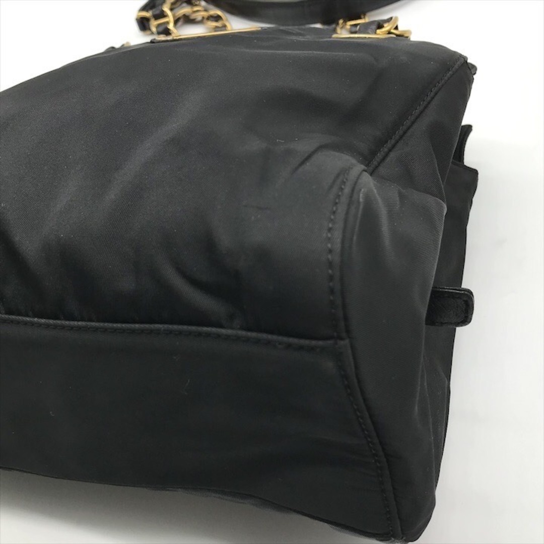 PRADA - 良品 PRADA プラダ 三角ロゴ プレート ナイロン PRADA - 良品 PRADA プラダ 三角ロゴ プレート ナイロン