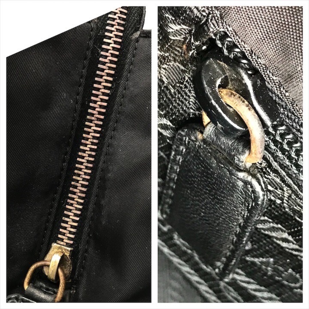 PRADA - 良品 PRADA プラダ 三角ロゴ プレート ナイロン PRADA - 良品 PRADA プラダ 三角ロゴ プレート ナイロン
