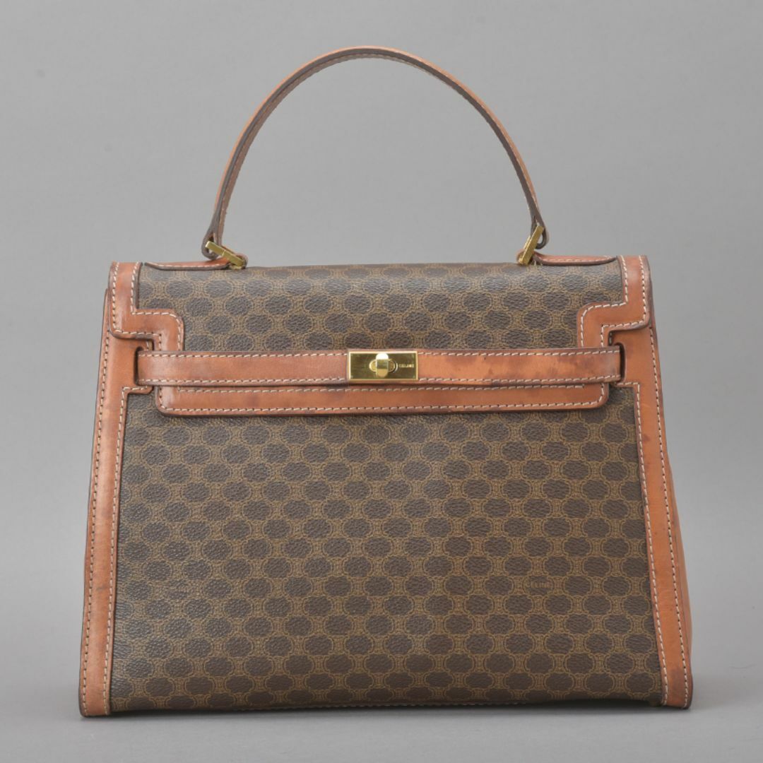 CELINE - CELINE◇セリーヌ マカダム ハンドバッグ PVCレザー CELINE - CELINE◇セリーヌ マカダム ハンドバッグ PVCレザー