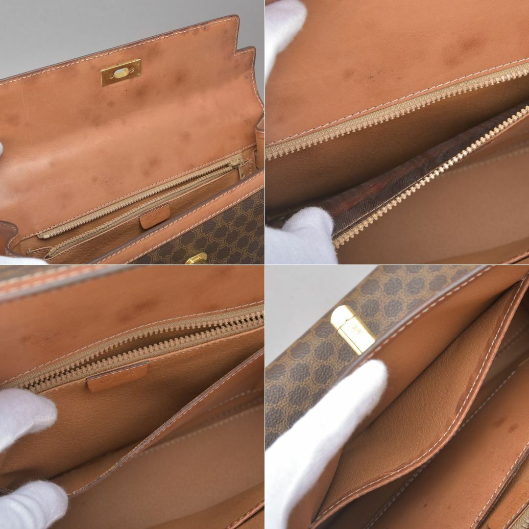 CELINE - CELINE◇セリーヌ マカダム ハンドバッグ PVCレザー CELINE - CELINE◇セリーヌ マカダム ハンドバッグ PVCレザー
