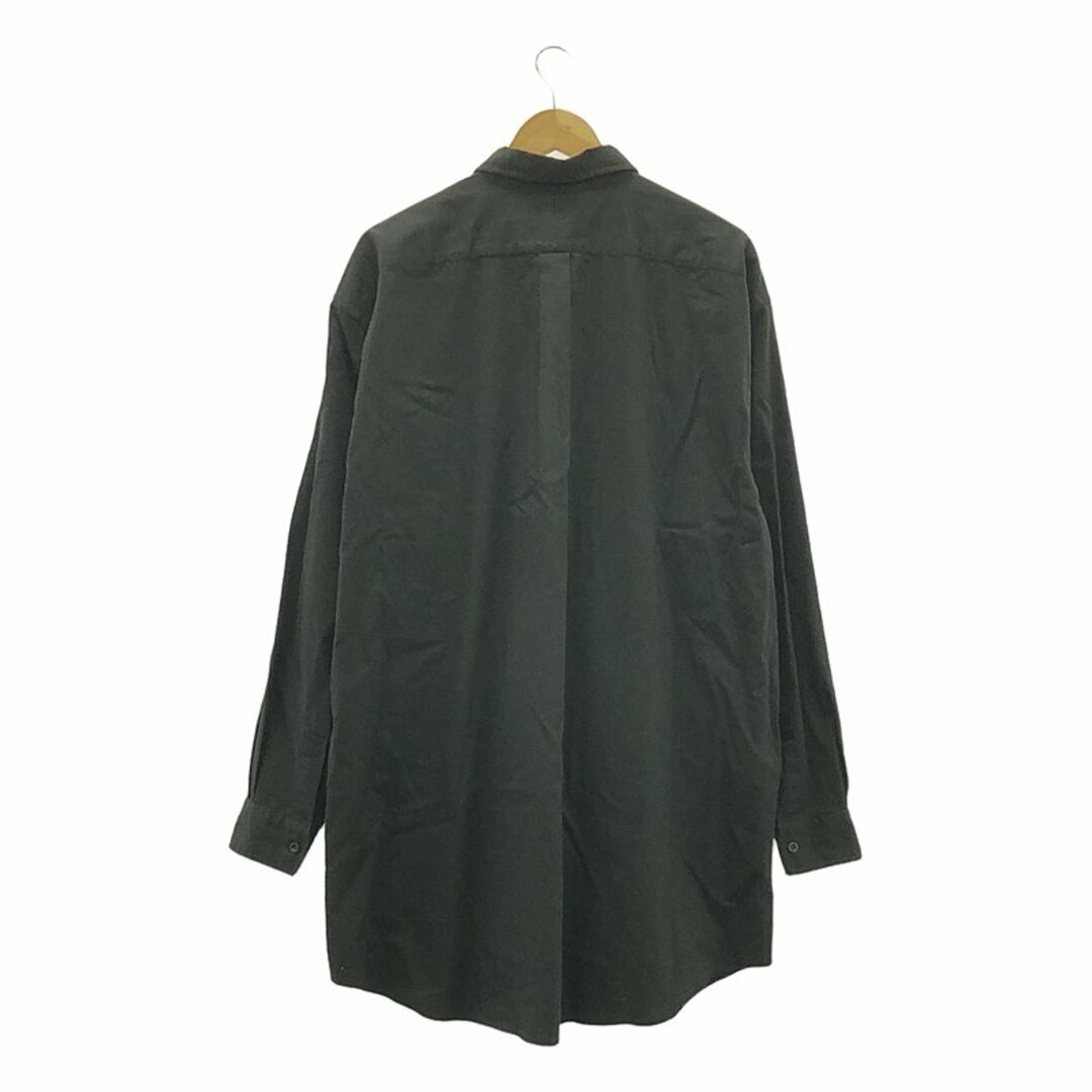 UNION LAUNCH / ユニオンランチ | コットン フライフロント オーバー ロングシャツ | F | ブラック | レディース レディースのトップス(シャツ/ブラウス(長袖/七分))の商品写真