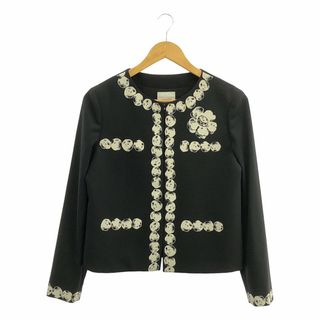 モスキーノ(MOSCHINO)のMISSONI / ミッソーニ | 総柄 ノーカラー ジャケット / 総裏地 | 40 | ブラック | レディース(その他)