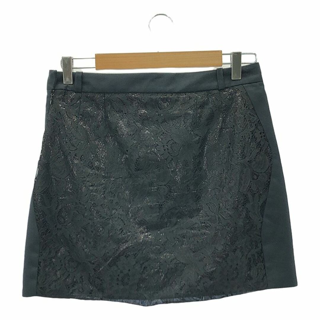 BALENCIAGA(バレンシアガ)のBALENCIAGA / バレンシアガ | フラワー カットワークレース スカート / 裏地付き | 36 | ブラック | レディース レディースのスカート(ひざ丈スカート)の商品写真
