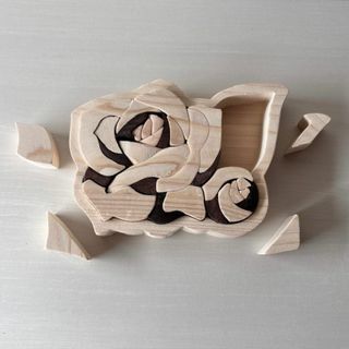 ハンドメイド　バラのパズル(その他)