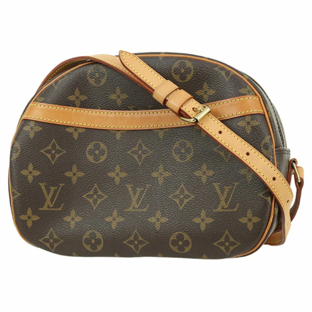 LOUIS VUITTON - ルイヴィトン ショルダーバッグ ブロワ モノグラム ヌメ革 レザー ブラウン ゴールド レディース 美品 4019