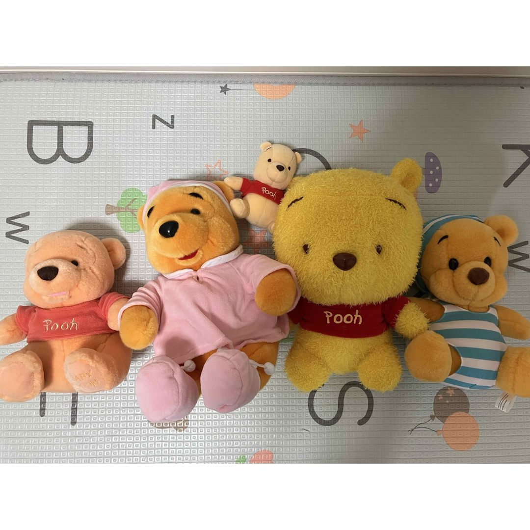 プーさん ぬいぐるみ 5体セット エンタメ/ホビーのおもちゃ/ぬいぐるみ(ぬいぐるみ)の商品写真