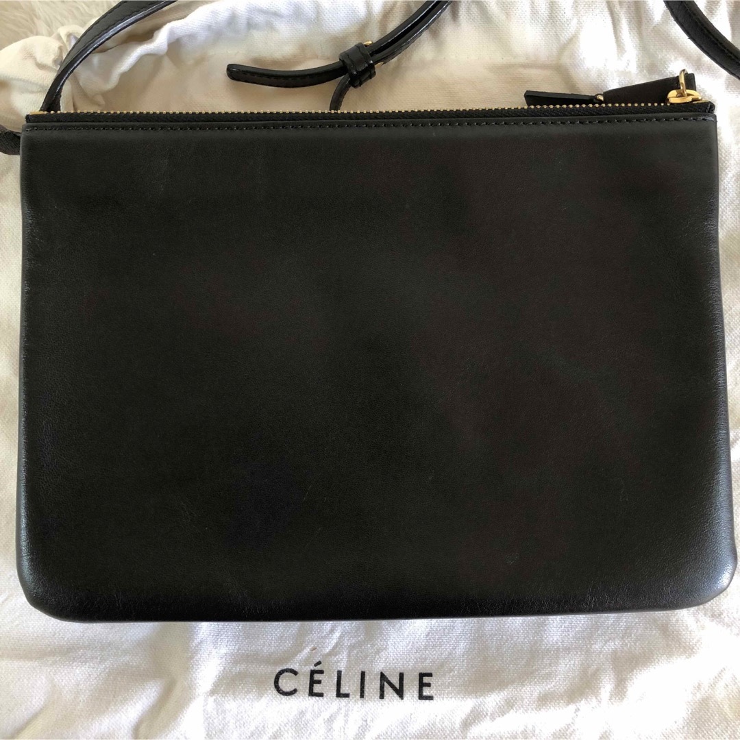 CELINE - セリーヌ ショルダーバッグ トリオ ラージ レザー 斜 CELINE - セリーヌ ショルダーバッグ トリオ ラージ レザー 斜