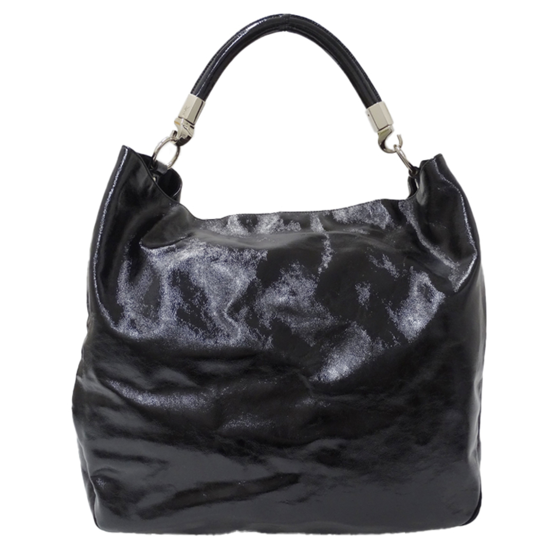 Yves Saint Laurent - イヴ・サンローラン YVES SAINT LAURENT バッグ レディース ブランド トートバッグ パテントレザー ブラック ワンショルダー 光沢 大容量 A4 かわいい かっこいい おしゃれ 【中古】