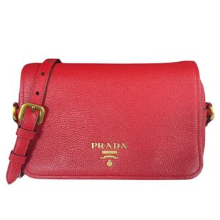 プラダ(PRADA)のプラダ ショルダーバッグ レザー 1BD163 レッド レディース PRADA  中古(ショルダーバッグ)