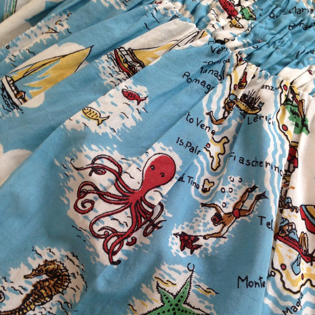 NOLLEY'S(ノーリーズ)の【お値下】ノーリーズのマリン柄SK レディースのスカート(ひざ丈スカート)の商品写真