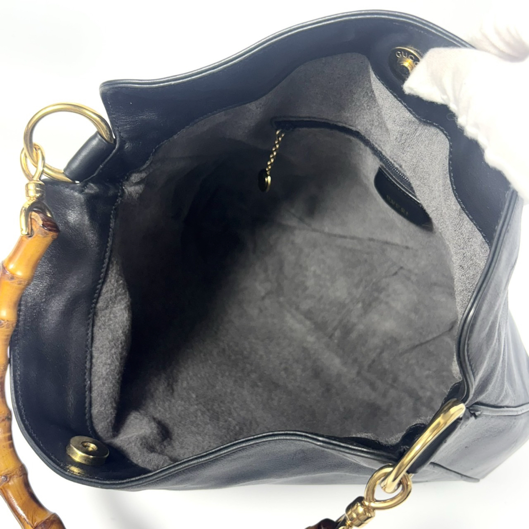 GUCCI - ✨希少色 美品✨グッチ ショルダーバッグ バンブー 2way GUCCI - ✨希少色 美品✨グッチ ショルダーバッグ バンブー 2way