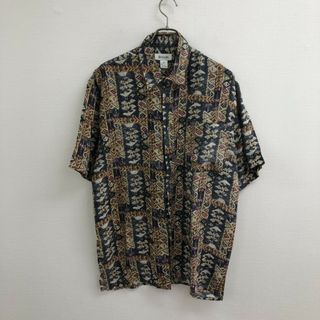 【BOGARi】ボガリ シャツ 半袖シャツ 総柄シャツ M シルク100％ シルク(シャツ)