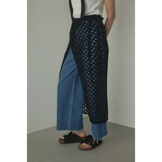 ブラックバイマウジー(BLACK by moussy)の【BLACK BY MOUSSY】hole knit skirt(ロングスカート)