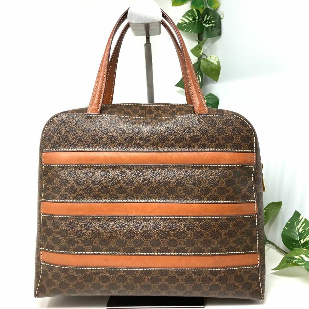 CELINE - 【美品】 セリーヌ マカダム柄 PVC ハンドバッグ CELINE - 【美品】 セリーヌ マカダム柄 PVC ハンドバッグ