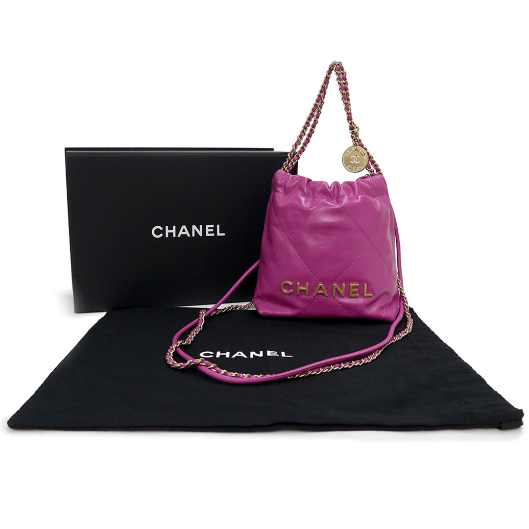 CHANEL - シャネル CHANEL 22 ミニ マトラッセ チェーン ダブル CHANEL - シャネル CHANEL 22 ミニ マトラッセ チェーン ダブル