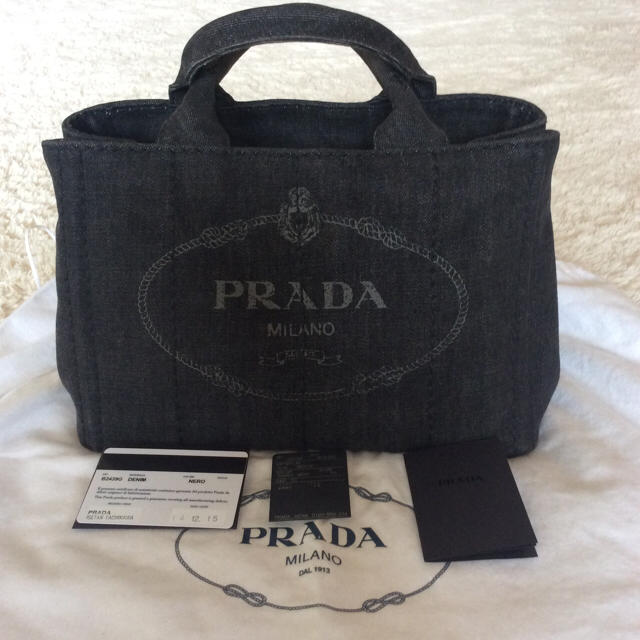 【PRADA】カナパSサイズ/ブラックデニム❤️美品☆人気商品‼️