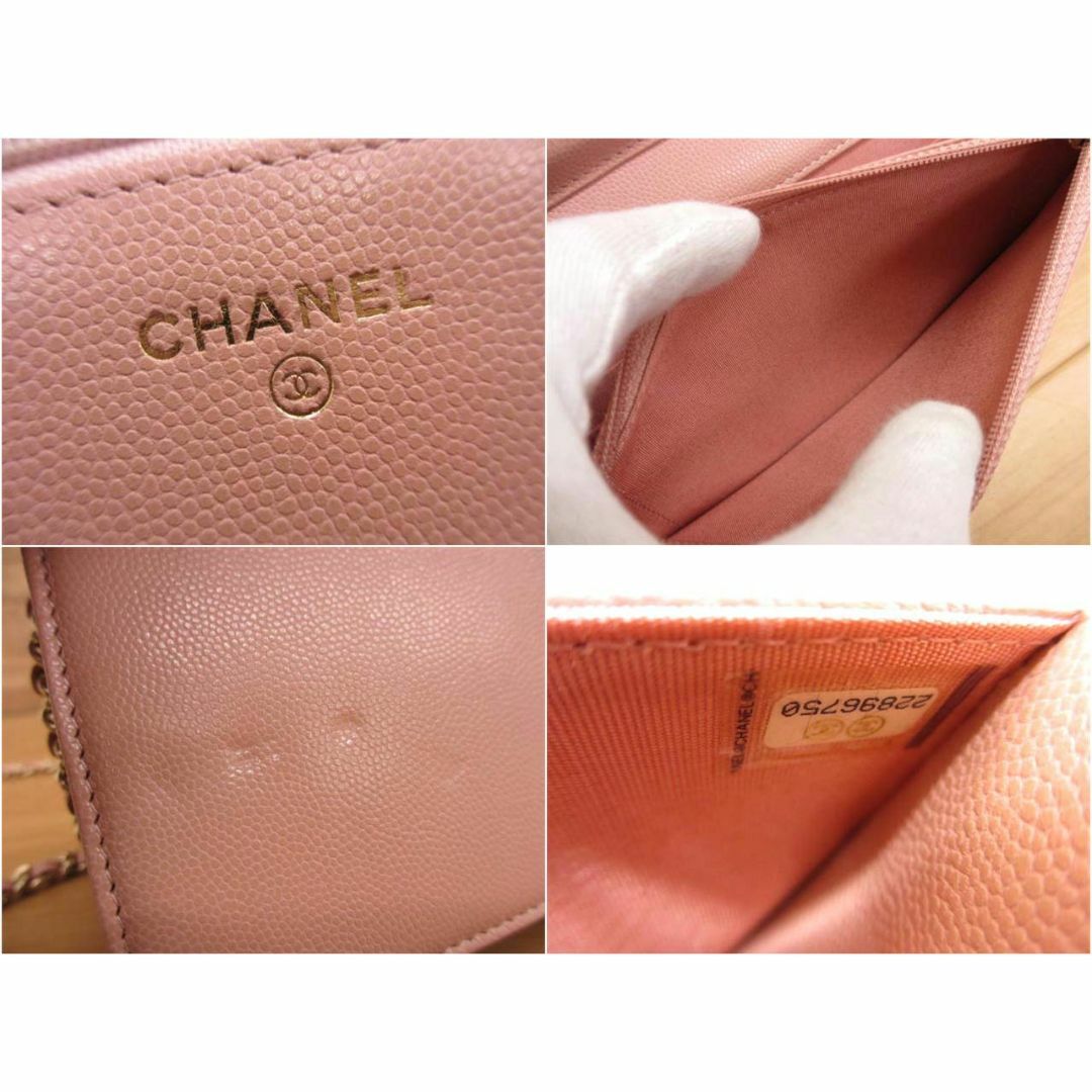 CHANEL - 未使用 シャネル キャビアスキン カメリア エンボス CHANEL - 未使用 シャネル キャビアスキン カメリア エンボス