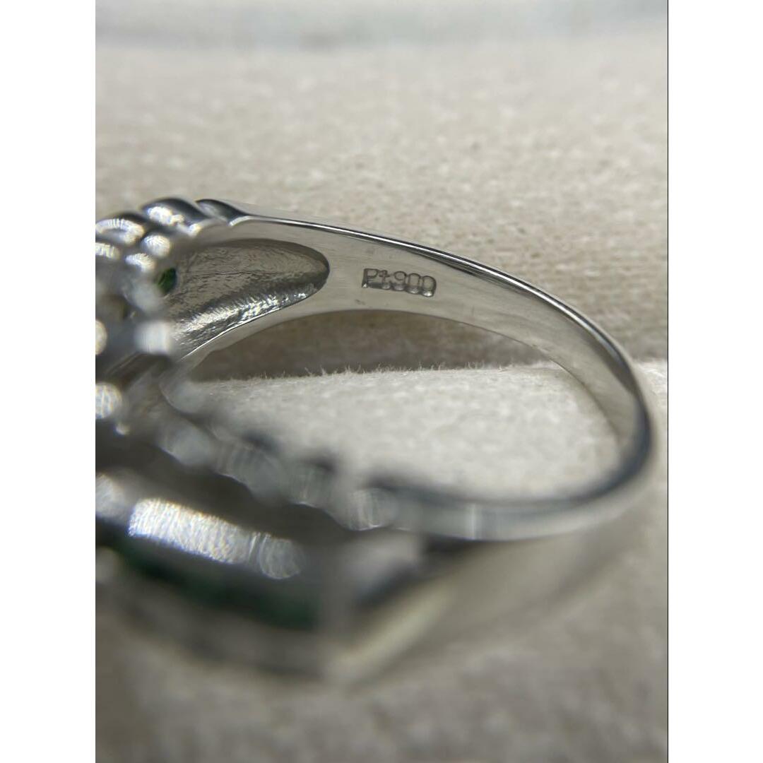 JD304☆高級 エメラルド1.12ct ダイヤ プラチナ リング ソ付