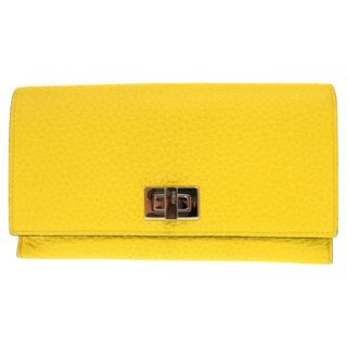 FENDI - フェンディ ピーカブー 8M0437 レザー イエロー 長財布 FENDI - フェンディ ピーカブー 8M0437 レザー イエロー 長財布