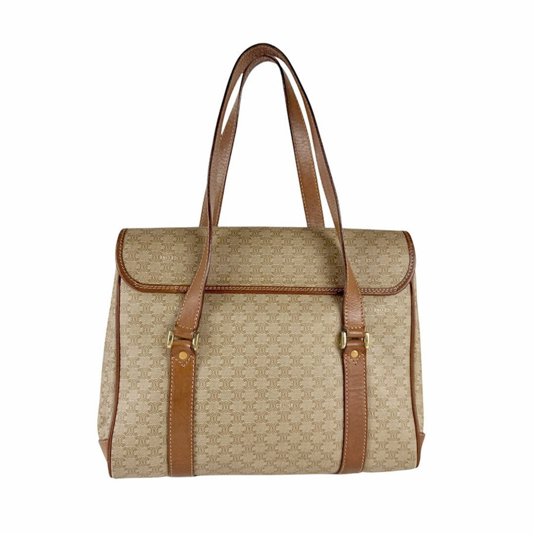 CELINE - セリーヌ CELINE ハンドバッグ PVC/レザー ベージュ CELINE - セリーヌ CELINE ハンドバッグ PVC/レザー ベージュ