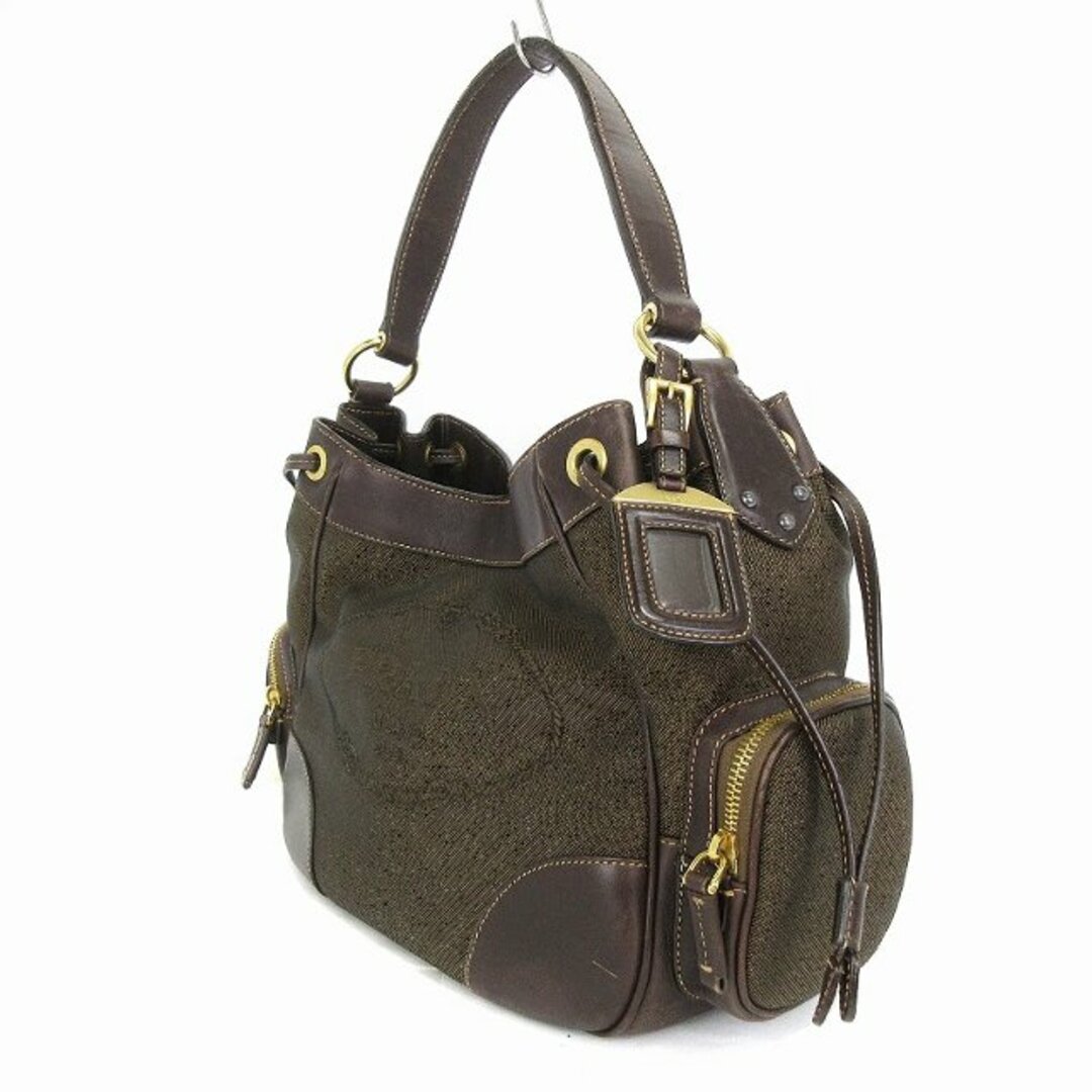 PRADA - プラダ ロゴ ジャガード ショルダーバッグ 肩掛け PRADA - プラダ ロゴ ジャガード ショルダーバッグ 肩掛け