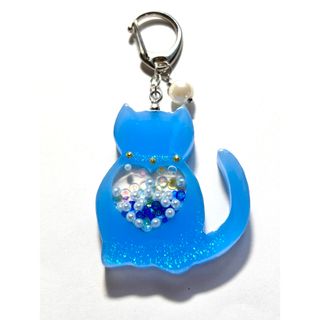 シャカシャカキーホルダー　シェイカーキーホルダー　ハンドメイドレジン(キーホルダー/ストラップ)