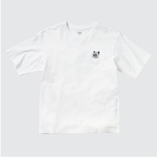 ユニクロ(UNIQLO)の【匿名配送】ユニクロ UT Tシャツ 猫 白 XSサイズ(Tシャツ(半袖/袖なし))