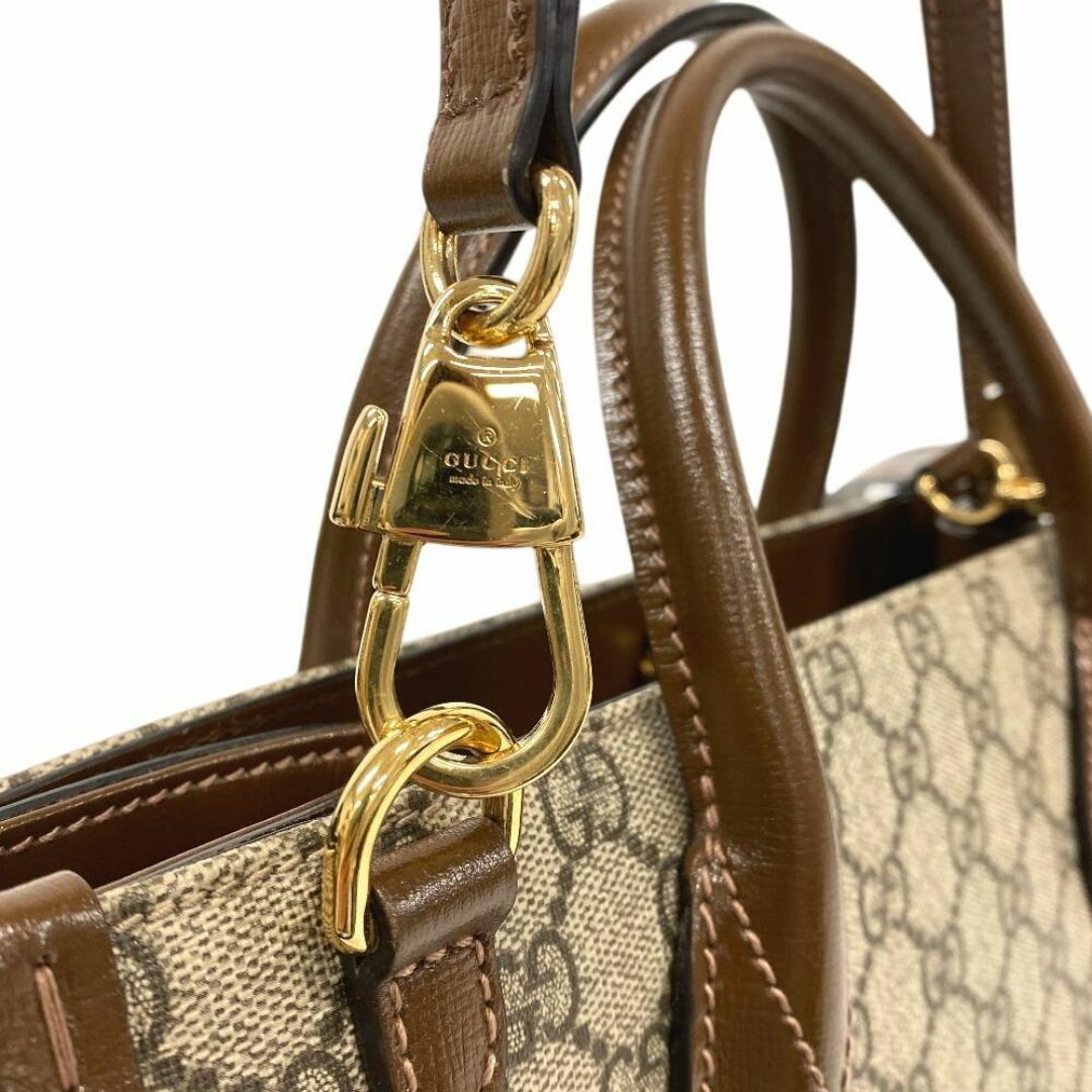 GUCCI - ◇グッチ◇PVC×レザー/GGスプリーム/2WAY/ショルダー GUCCI - ◇グッチ◇PVC×レザー/GGスプリーム/2WAY/ショルダー