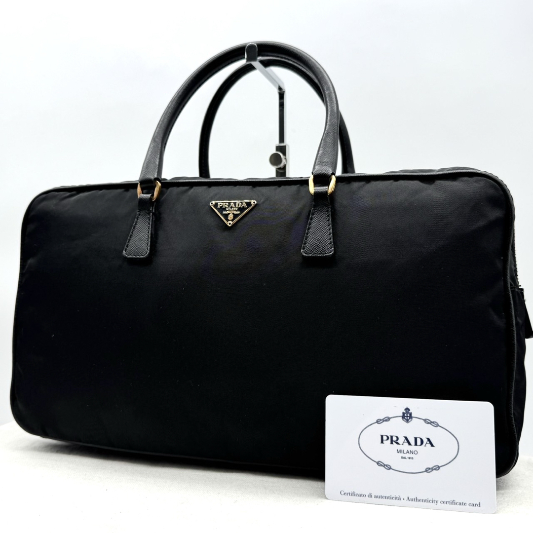 PRADA - ✨美品✨プラダ ハンドバッグ 三角ロゴ ゴールド金具 PRADA - ✨美品✨プラダ ハンドバッグ 三角ロゴ ゴールド金具