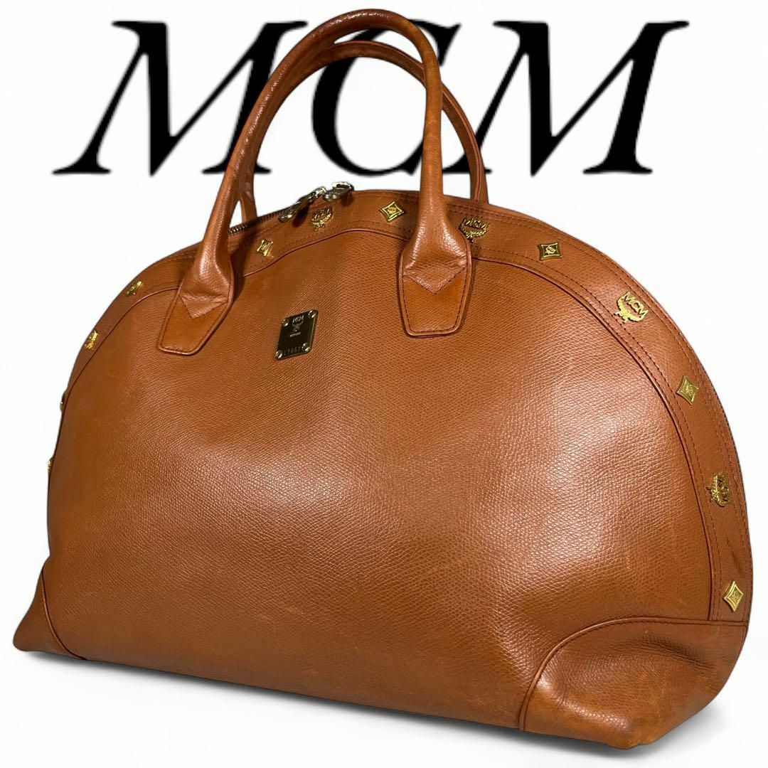 MCM - 【希少】エムシーエム ボストンバッグ レザー スタッズ MCM - 【希少】エムシーエム ボストンバッグ レザー スタッズ
