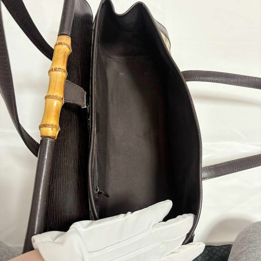 GUCCI - ✨希少美品✨ グッチ バンブー GG柄 ハンドバッグ 肩 GUCCI - ✨希少美品✨ グッチ バンブー GG柄 ハンドバッグ 肩