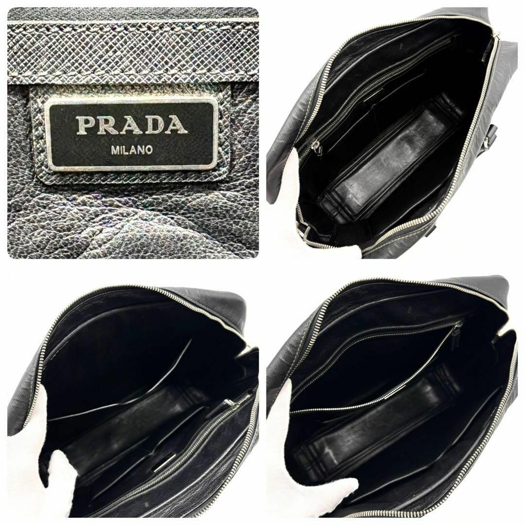 PRADA - 近年 プラダ 三角ロゴ 2way ビジネスバッグ A4可 PRADA - 近年 プラダ 三角ロゴ 2way ビジネスバッグ A4可