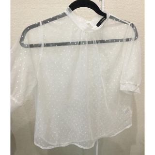 ダブルクローゼット(w closet)のw closet シースルー ドット(シャツ/ブラウス(半袖/袖なし))